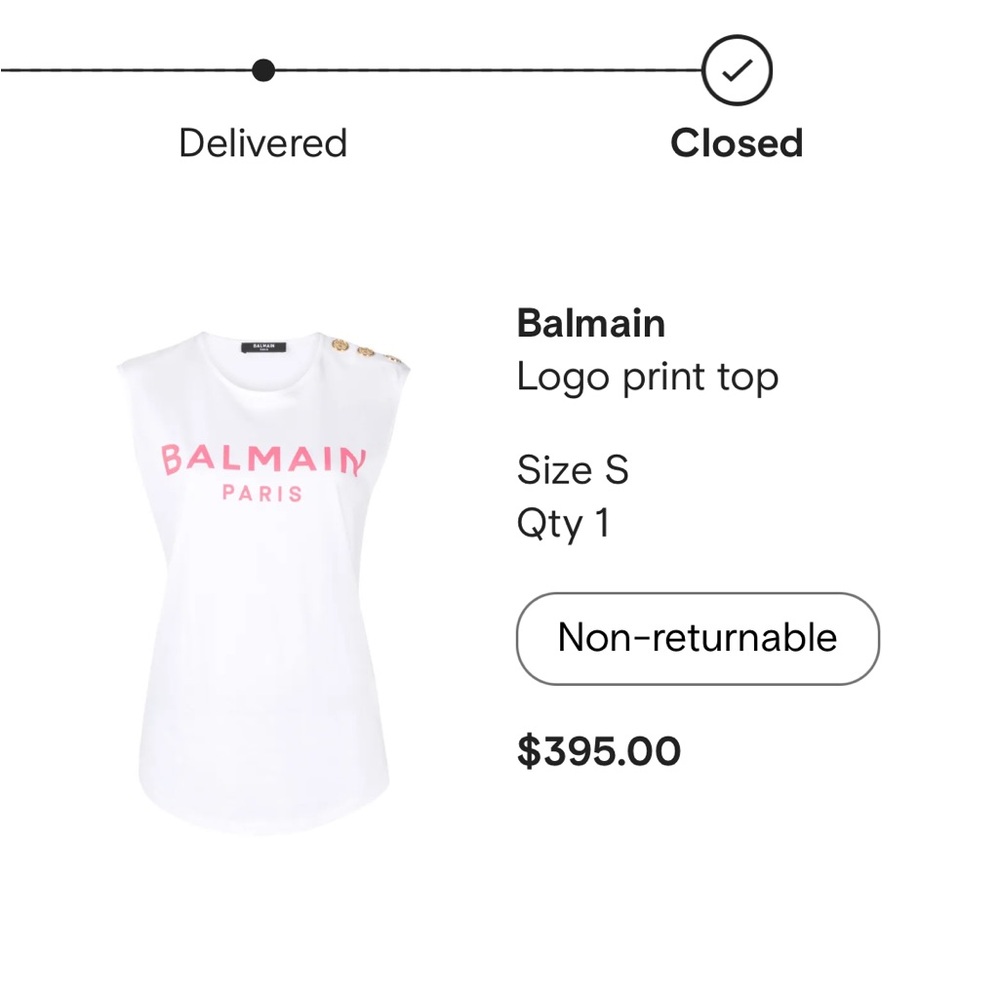 Pink and white Balmain shirt